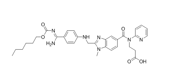 去乙基达比加群酯,N-[[2-[[[4-[[[(Hexyloxy)carbonyl]amino]iminomethyl]phenyl]amino]methyl]-1-methyl-1H-benzimidazol-5-yl]carbonyl]-N-2-pyridinyl-β-alanine