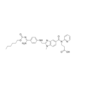 去乙基达比加群酯,N-[[2-[[[4-[[[(Hexyloxy)carbonyl]amino]iminomethyl]phenyl]amino]methyl]-1-methyl-1H-benzimidazol-5-yl]carbonyl]-N-2-pyridinyl-β-alanine