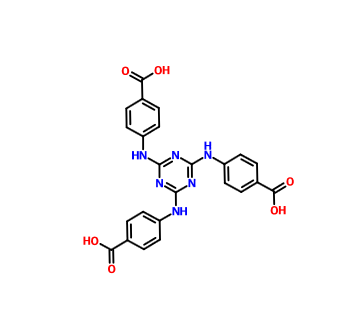 2,4,6-三[(对羧基苯基)氨基]-1,3,5-三嗪,4,4',4''-((1,3,5-triazine-2,4,6-triyl)tris(azanediyl))tribenzoic acid