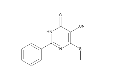 4-(methylthio)-6-oxo-2-phenyl-1,6-dihydropyrimidine-5-carbonitrile,4-(methylthio)-6-oxo-2-phenyl-1,6-dihydropyrimidine-5-carbonitrile