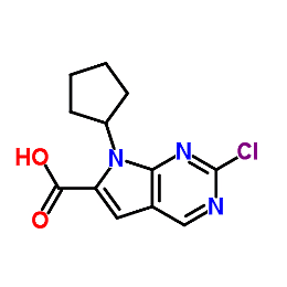 2-氯-7-環(huán)戊基-7H-吡咯并[2,3-D]嘧啶-6-甲酸,2-chloro-7-cyclopentyl-7H-pyrrolo[2,3-d]pyriMidine-6-carboxylic acid