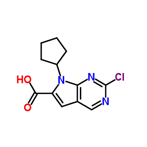 2-氯-7-環(huán)戊基-7H-吡咯并[2,3-D]嘧啶-6-甲酸,2-chloro-7-cyclopentyl-7H-pyrrolo[2,3-d]pyriMidine-6-carboxylic acid