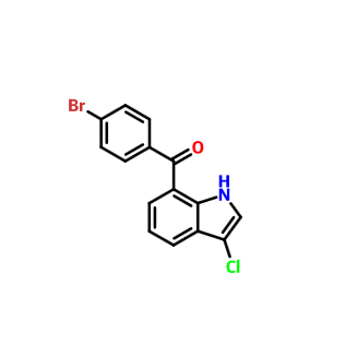 3-氯-7-(4-溴代苯甲酰基)吲哚,Methanone, (4-broMophenyl)(3-chloro-1H-indol-7-yl)-