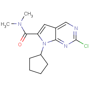 Ribociclib中间体3,7H-Pyrrolo[2,3-d]pyriMidine-6-carboxaMide, 2-chloro-7-cyclopentyl-N,N-diMethyl-