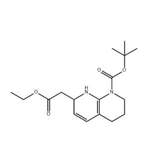 tert-butyl 7-(2-ethoxy-2-oxoethyl)-3,4-dihydro-1,8-naphthyridine-1(2H)-carboxylate,tert-butyl 7-(2-ethoxy-2-oxoethyl)-3,4-dihydro-1,8-naphthyridine-1(2H)-carboxylate