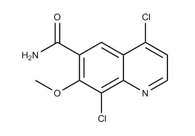 乐伐替尼杂质LFZZ-10,4,8-dichloro-7-methoxyquinoline-6-carboxamide (Lenvatinib Impurity LFZZ-10)