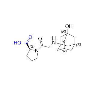 维格列汀杂质07,(S)-1-(2-(((1r,3R,5R,7S)-3-hydroxyadamantan-1-yl)amino)acetyl) pyrrolidine-2-carboxylic acid