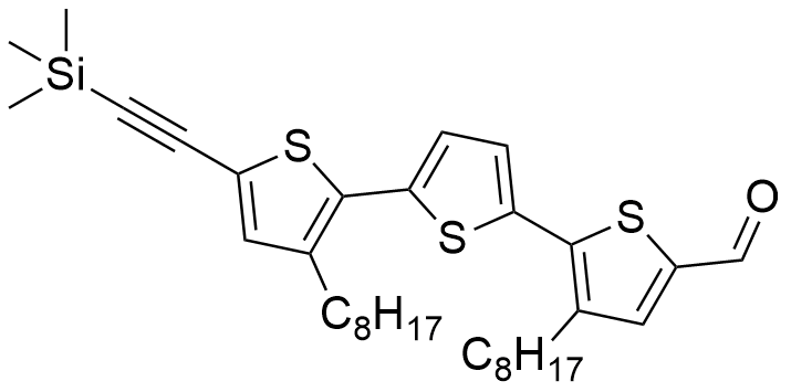 3,3''-二辛基-5''-((三甲基硅基)乙炔基)-[2,2':5',2''-三联噻吩]-5-甲醛,3,3''-Dioctyl-5''-((trimethylsilyl)ethynyl)-[2,2':5',2''-terthiophene]-5-carbaldehyde
