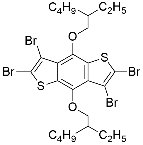 2,3,6,7-Tetrabromo-4,8-bis((2-ethylhexyl)oxy)benzo[1,2-b:4,5-b']dithiophene,2,3,6,7-Tetrabromo-4,8-bis((2-ethylhexyl)oxy)benzo[1,2-b:4,5-b']dithiophene