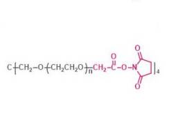 四臂聚乙二醇琥珀酰亚胺乙酸酯,4-arm PEG-SCM,4-arm Poly(ethylene glycol) succinimidyl carboxymethyl ester