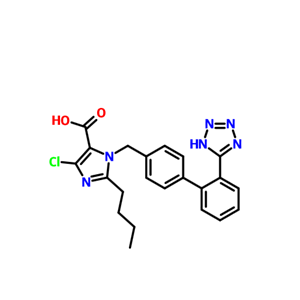 氯沙坦羧酸,2-BUTYL-4-CHLORO-1-[(2