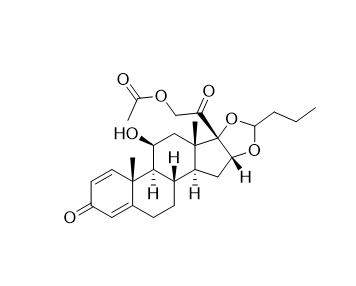 布地奈德雜質(zhì)11,2-((6aR,6bS,7S,8aS,8bS,11aR,12aS,12bS)-7-hydroxy-6a,8a-dimethyl-4-oxo-10-propyl-1,2,4,6a,6b,7,8,8a,11a,12,12a,12b-dodecahydro-8bH-naphtho[2',1':4,5]indeno[1,2-d][1,3]dioxol-8b-yl)-2-oxoethyl acetate