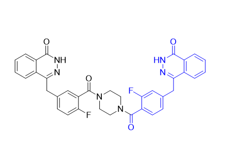 奧拉帕利雜質(zhì)12,4-(4-fluoro-3-(4-(2-fluoro-4-((4-oxo-3,4-dihydrophthalazin-1-yl) methyl)benzoyl)piperazine-1-carbonyl)benzyl)phthalazin-1(2H)-one