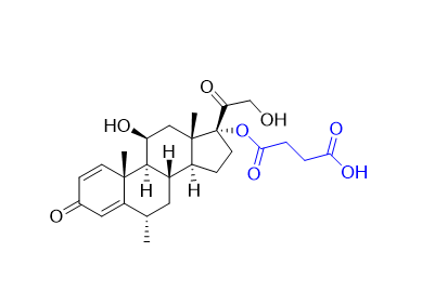 甲泼尼龙杂质02,4-(((6S,8S,9S,10R,11S,13S,14S,17R)-11-hydroxy-17-(2-hydroxyacetyl)-6,10,13-trimethyl-3-oxo-6,7,8,9,10,11,12,13,14,15,16,17-dodecahydro-3H-cyclopenta[a]phenanthren-17-yl)oxy)-4-oxobutanoic acid