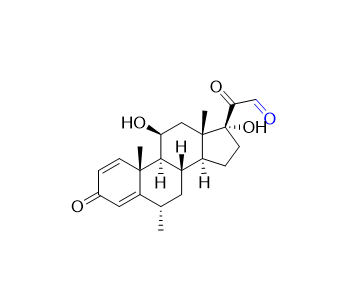 甲泼尼龙杂质04,2-((6S,8S,9S,10R,11S,13S,14S,17R)-11,17-dihydroxy-6,10,13-trimethyl-3-oxo-6,7,8,9,10,11,12,13,14,15,16,17-dodecahydro-3H-cyclopenta[a]phenanthren-17-yl)-2-oxoacetaldehyde