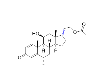 甲泼尼龙杂质07,2-((6S,8S,9S,10R,11S,13S,14S)-11-hydroxy-6,10,13-trimethyl-3-oxo-3,6,7,8,9,10,11,12,13,14,15,16-dodecahydro-17H-cyclopenta[a]phenanthren-17-ylidene)ethyl acetate