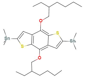 2,6-二(三甲基锡)-4,8-二(2-乙基己基氧基)-苯并二噻吩,1,1'-[4,8-Bis[(2-ethylhexyl)oxy]benzo[1,2-b;4,5-b']dithiophene-2,6-diyl]bis[1,1,1-trimethylstannane