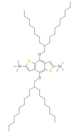 2,6-双(三甲基甲锡烷基)-4,8-双[(2-正辛基十二烷基)氧]苯并[1,2-B:4,5-B']二噻吩,(4,8-Bis((2-octyldodecyl)oxy)benzo[1,2-b;4,5-b']dithiophene-2,6-diyl)bis(triMethylstannane)