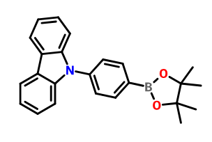 9-(4-(4,4,5,5-四甲基-1,3,2-二氧杂硼杂环戊烷-2-基)苯基)-9H-咔唑,9-[4-(4,4,5,5-Tetramethyl-1,3,2-dioxaborolan-2-yl)phenyl]carbazole