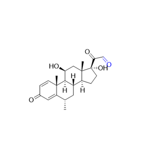 甲泼尼龙杂质04,2-((6S,8S,9S,10R,11S,13S,14S,17R)-11,17-dihydroxy-6,10,13-trimethyl-3-oxo-6,7,8,9,10,11,12,13,14,15,16,17-dodecahydro-3H-cyclopenta[a]phenanthren-17-yl)-2-oxoacetaldehyde