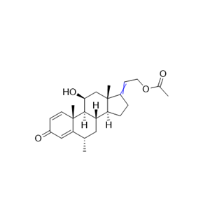 甲泼尼龙杂质07,2-((6S,8S,9S,10R,11S,13S,14S)-11-hydroxy-6,10,13-trimethyl-3-oxo-3,6,7,8,9,10,11,12,13,14,15,16-dodecahydro-17H-cyclopenta[a]phenanthren-17-ylidene)ethyl acetate