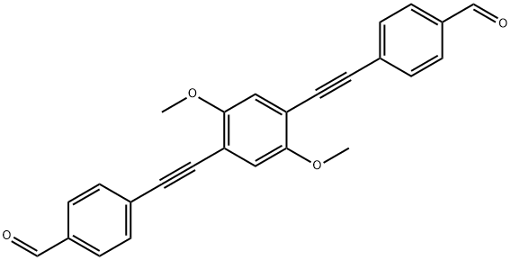 4,4'-((2,5-二甲氧基-1,4-亚苯基)双(乙炔-2,1-二基))二苯甲醛,[Benzaldehyde, 4,4'-[(2,5-dimethoxy-1,4-phenylene)di-2,1-ethynediyl]bis-]