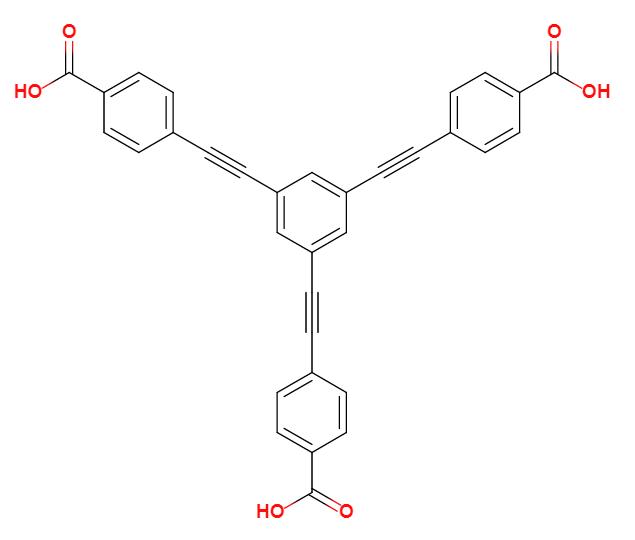 1,3,5-三(4-羧基苯基乙炔基)苯,4,4',4''-(benzene-1,3,5-triyltris(ethyne-2,1-diyl))tribenzoic acid
