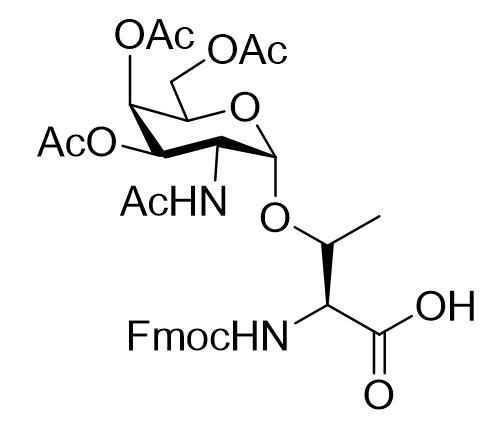 N-芴甲氧羰基-O-beta-(2-乙酰氨基-2-脱氧-3,4,6-三-O-乙酰基-alpha-D-吡喃半乳糖基)-L-苏氨酸,N-Fmoc-O-[3,4,6-tri-O-acetyl-2-(acetylamino)-2-deoxy-α-D-galactopyranosyl]-L-threonine