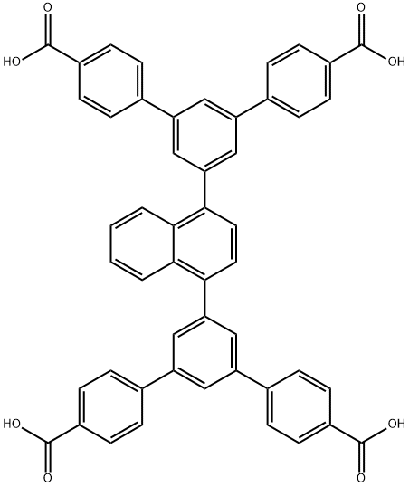 [1,1':3',1''-Terphenyl]-4,4''-dicarboxylic acid, 5',5''''-(1,4-naphthalenediyl)bis,5,5-(naphthalene-1,4-diyl)bis(([1,1:3,1-terphenyl]-4,4-dicarboxylic acid))