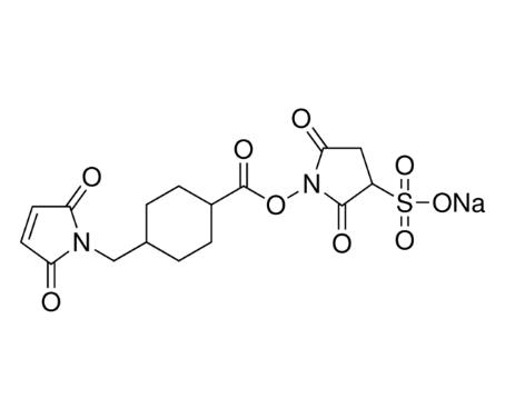 4-(N-馬來酰亞胺甲基)環(huán)己烷-1-羧酸磺酸基琥珀酰亞胺酯鈉鹽,Sulfo-N-Succinimidyl 4-(Maleimidomethyl)cyclohexane-1-carboxylate, Sodium Salt