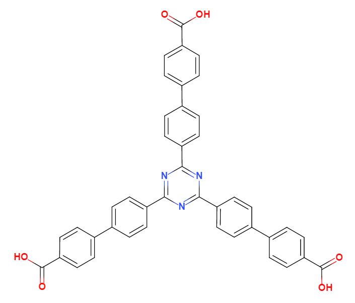 4'-[4,6-二(4'-羧基[1,1'-联苯]-4-基)-1,3,5-三嗪-2-基]-[1,1'-联苯]-4-羧酸,4',4''',4'''''-(1,3,5-triazine-2,4,6-triyl)tris(([1,1'-biphenyl]-4-carboxylicacid))