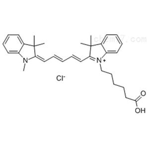 2-((1E)-5-(1-(5-carboxypentyl)-3,3-dimethylindolin-2-ylidene)penta-1,3-dien-1-yl)-1,3,3-trimethyl-3H-indol-1-ium chloride