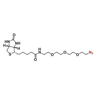 N-[2-[2-[2-(2-叠氮乙氧基)乙氧基]乙氧基]乙基]生物素胺,5-[(3aS,4S,6aR)-2-oxo-1,3,3a,4,6,6a-hexahydrothieno[3,4-d]imidazol-4-yl]-N-[2-[2-[2-(2-azidoethoxy)ethoxy]ethoxy]ethyl]pentanamide
