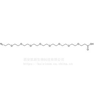 叠氮-八聚乙二醇-丙酸,Azido-PEG8-acid,N3-PEG-COOH