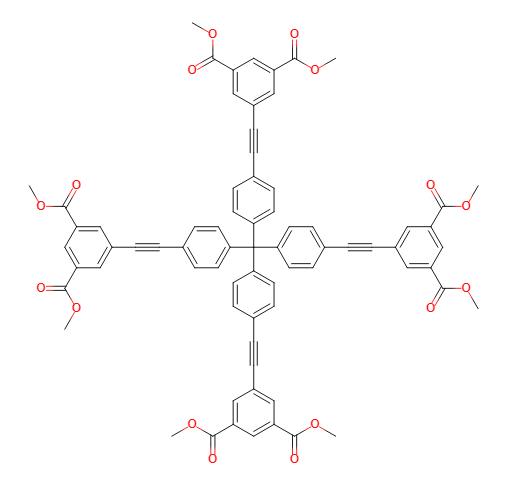 octamethyl 5,5',5'',5'''-[methanetetrayltetrakis(4,1-phenyleneethyne-2,1-diyl)]tetraisophthalate,octamethyl 5,5',5'',5'''-[methanetetrayltetrakis(4,1-phenyleneethyne-2,1-diyl)]tetraisophthalate