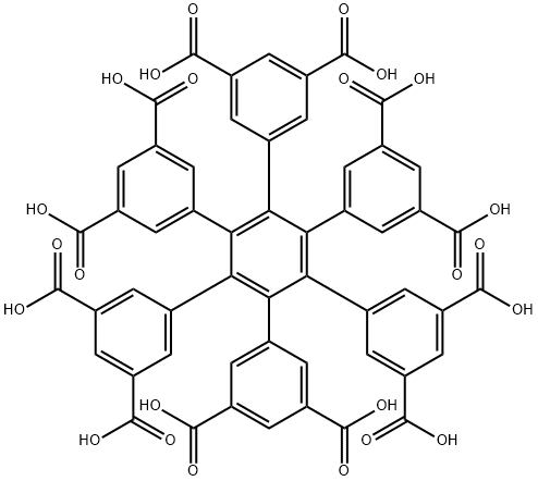 3',4',5',6'-四(3,5-二羧基苯基)-[1,1':2',1''-三苯基]-3,3'',5,5''-四羧酸,3',4',5',6'-tetrakis(3,5-dicarboxyphenyl)-[1,1':2',1''-terphenyl]-3,3'',5,5''-tetracarboxylic acid