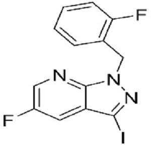 5-氟-1-(2-氟苯基)-3-碘-1H-吡唑酮基[3,4-b]吡啶,5-fluoro-1-(2-fluorobenzyl)-3-iodo-1H-pyrazolo[3,4-b]pyridine