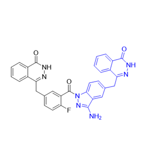 奥拉帕利杂质26,4-((3-amino-1-(2-fluoro-5-((4-oxo-3,4-dihydrophthalazin-1-yl)methyl)benzoyl)-1H-indazol-5-yl)methyl)phthalazin-1(2H)-one