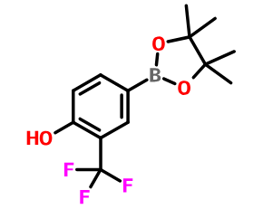 4-(4,4,5,5-四甲基-1,3,2-二氧杂硼烷-2-基)-2-(三氟甲基)苯酚,4-(4,4,5,5-Tetramethyl-1,3,2-dioxaborolan-2-yl)-2-(trifluoromethyl)phenol