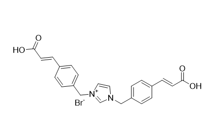 奥扎格雷钠杂质04,1,3-bis(4-((E)-2-carboxyvinyl)benzyl)-1H-imidazol-3-ium bromide