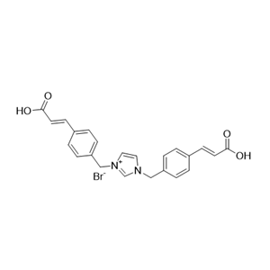 奥扎格雷钠杂质04,1,3-bis(4-((E)-2-carboxyvinyl)benzyl)-1H-imidazol-3-ium bromide