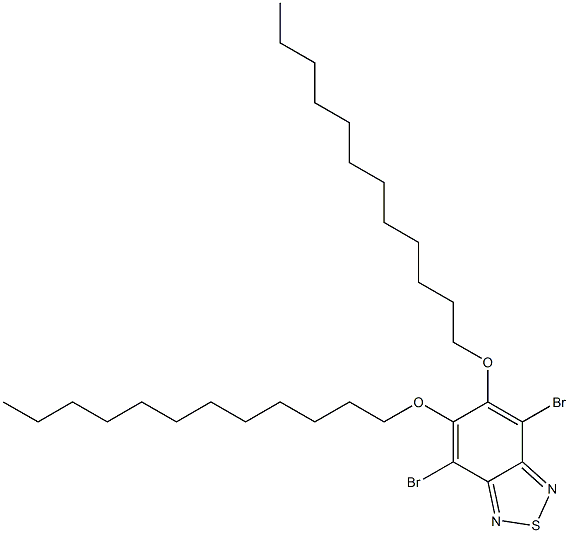 4,7-二溴-5,6-雙(十二烷基氧代)-2,1,3-苯并噻二唑,2,1,3-Benzothiadiazole, 4,7-dibroMo-5,6-bis(dodecyloxy)- 4,7-DibroMo-5,6-bis(dodecyloxy)benzo-2,1,3-thiadiazole