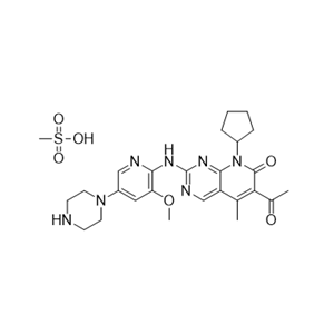 帕布昔利布杂质29,6-acetyl-8-cyclopentyl-2-((3-methoxy-5-(piperazin-1-yl)pyridin-2-yl) amino)-5-methylpyrido[2,3-d]pyrimidin-7(8H)-one mesylate