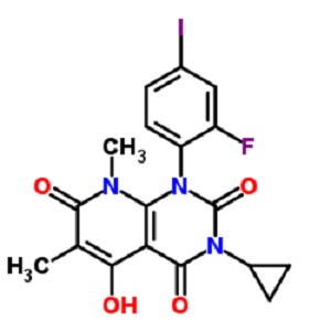 曲美替尼中间体,3-cyclopropyl-1-(2-fluoro-4-iodophenyl)-5-hydroxy-6,8-dimethylpyrido[2,3-d]pyrimidine-2,4,7(1H,3H,8H)-trione