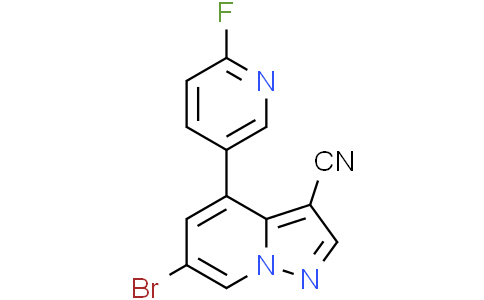 6-溴-4-(6-氟-3-吡啶)-吡唑并[1,5-A]吡啶-3-甲腈,6-Bromo-4-(6-fluoro-3-pyridinyl)-pyrazolo[1,5-a]pyridine-3-carbonitrile