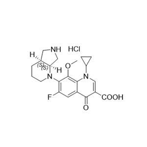 莫西沙星杂质M；盐酸盐,1-cyclopropyl-6-fluoro-8-methoxy-7-((4aS,7aS)-octahydro-1H- pyrrolo[3,4-b]pyridin-1-yl)-4-oxo-1,4-dihydroquinoline-3-carboxylic acid hydrochloride