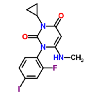 3-环丙基-1-(2-氟-4-碘苯基)-6-甲基氨基-1H-嘧啶-2,4-二酮,3-cyclopropyl-1-(2-fluoro-4-iodophenyl)-6-(methylamino)pyrimidine-2,4(1H,3H)-dione