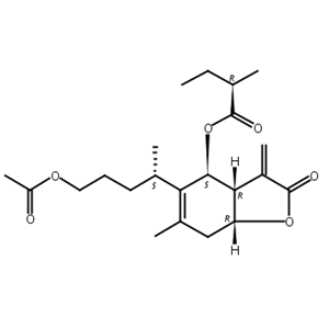 1-O-乙酰基-6alpha-O-(2-甲基丁酰)大花旋覆花内酯,1-O-Acetyl-6alpha-O-(2-methylbutyryl)britannilactone