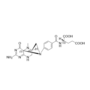 叶酸杂质08,(4-((4aS,7R)-2-amino-10-methyl-4-oxo-6,7,8,9-tetrahydro-4a,7- epiminopyrimido[4,5-b][1,4]diazepin-5(4H)-yl)benzoyl)-L-glutamic acid