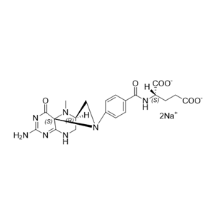 葉酸雜質(zhì)08（鈉鹽）,N-[4-(2-amino-10-methyl-4-oxo-6,7,8,9-tetrahydro-4a,7-cycloimino- pyrimido[4,5-b][1,4]diazepine-5(4H)-yl)benzoyl]-L-glutamate sodium salt